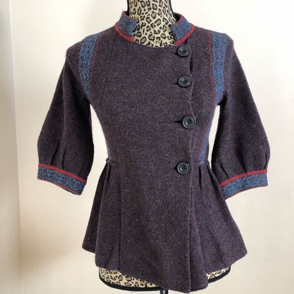 Free People Sweaters - {Free People} 1/2 Sleeve Wool Button Up Sweater🖤